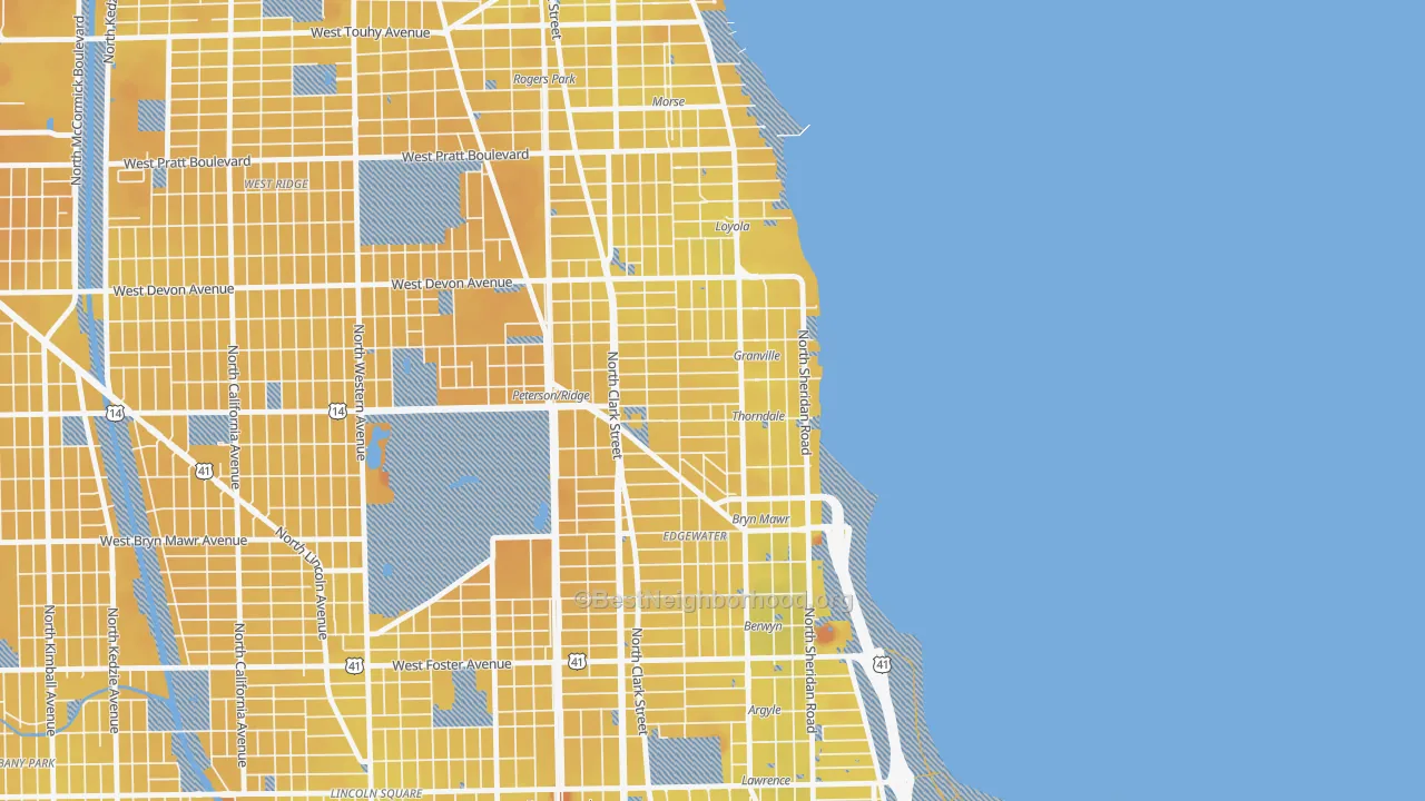 Transit Grade map of 60660, IL