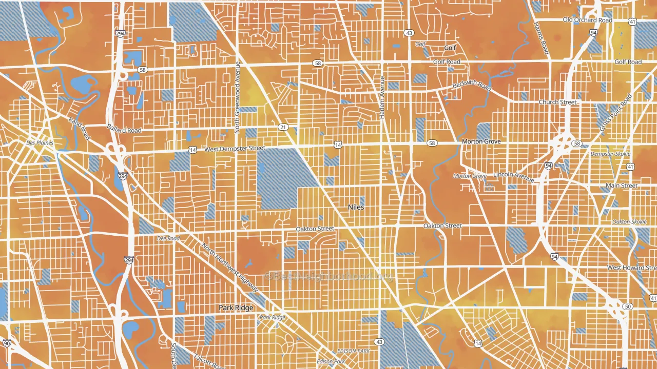 Transit Grade map of 60714, IL