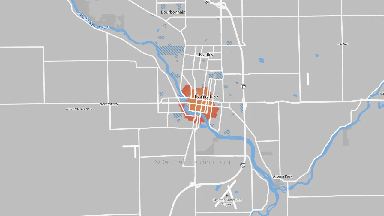 Transit Grade map of 60901, IL