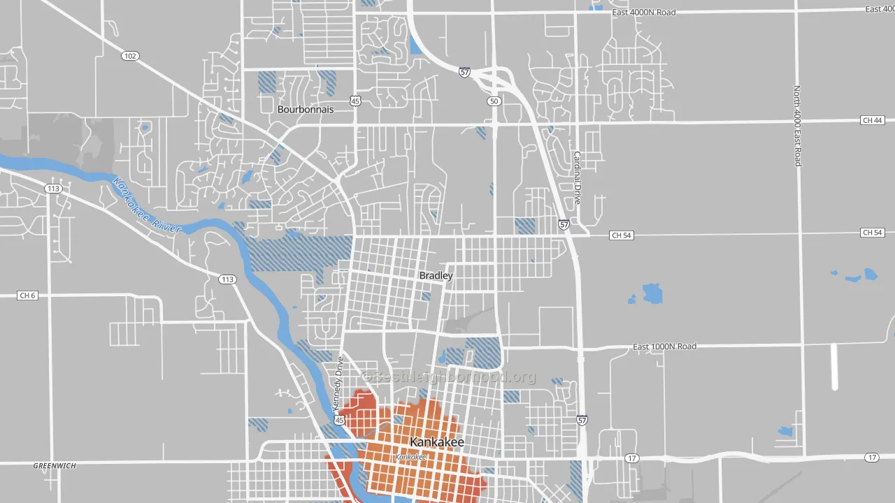 Transit Grade map of 60915, IL