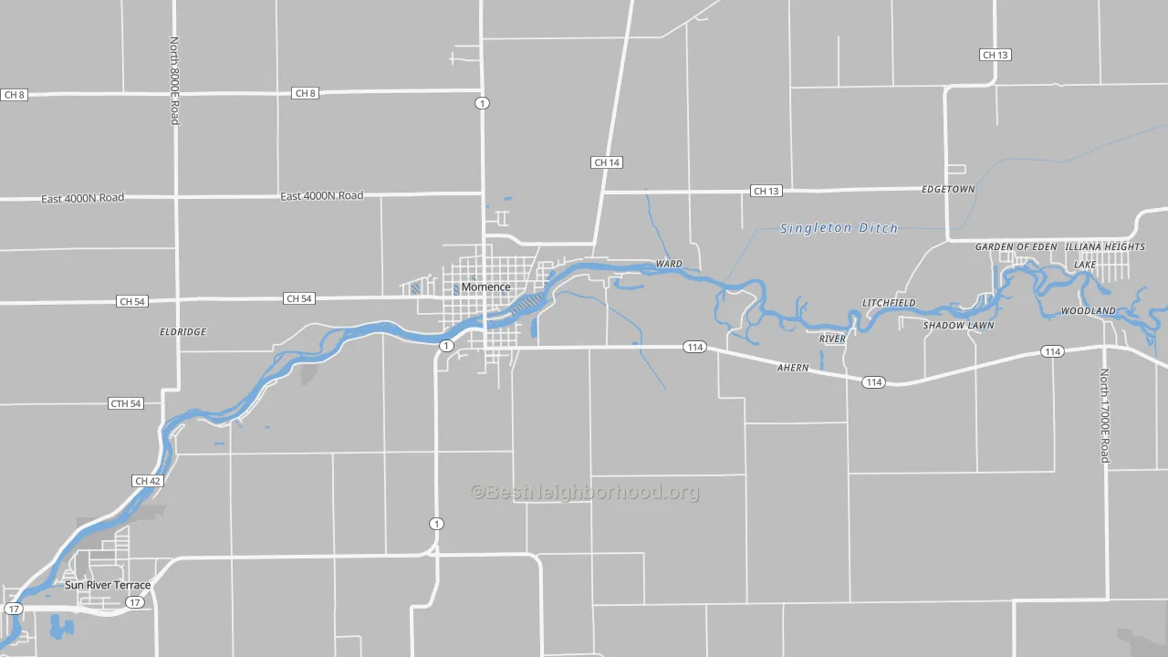 Transit Grade map of 60954, IL
