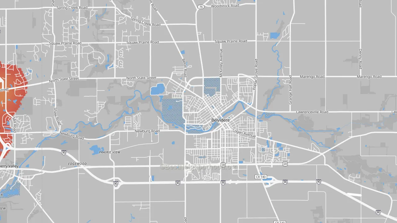 Transit Grade map of 61008, IL