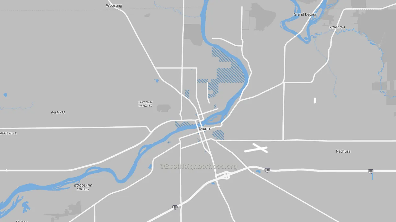 Transit Grade map of 61021, IL
