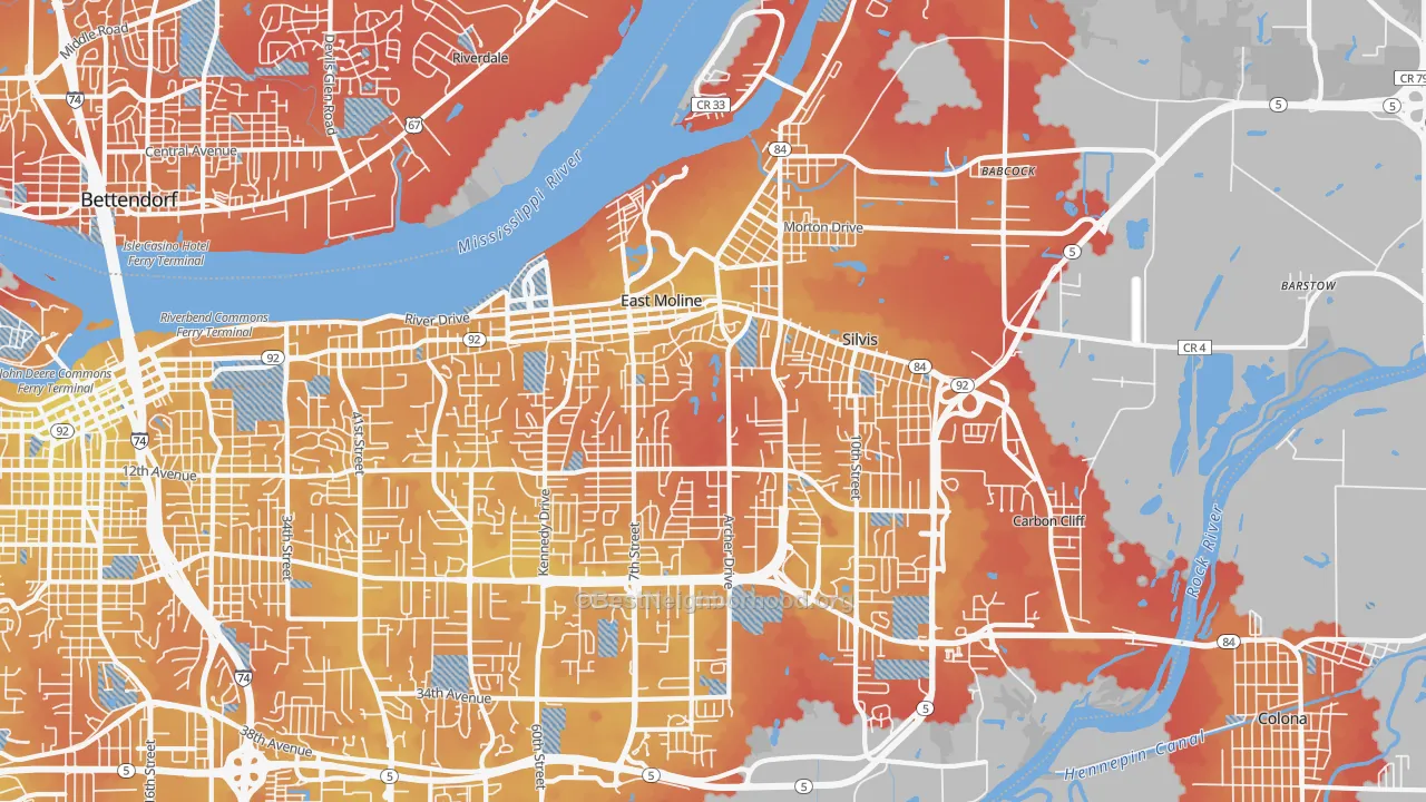 Transit Grade map of 61244, IL