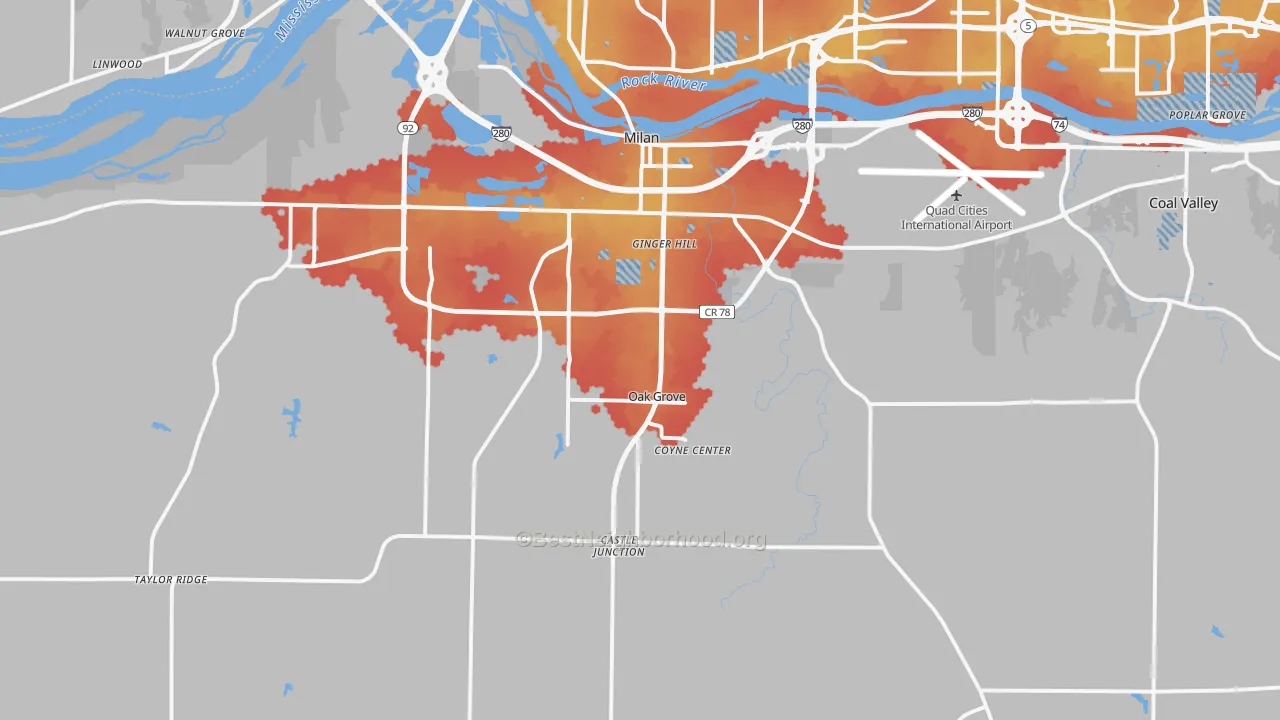 Transit Grade map of 61264, IL