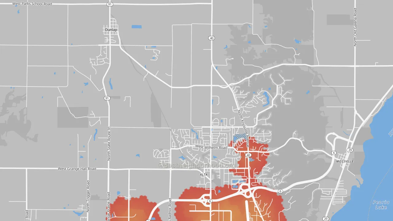 Transit Grade map of 61525, IL