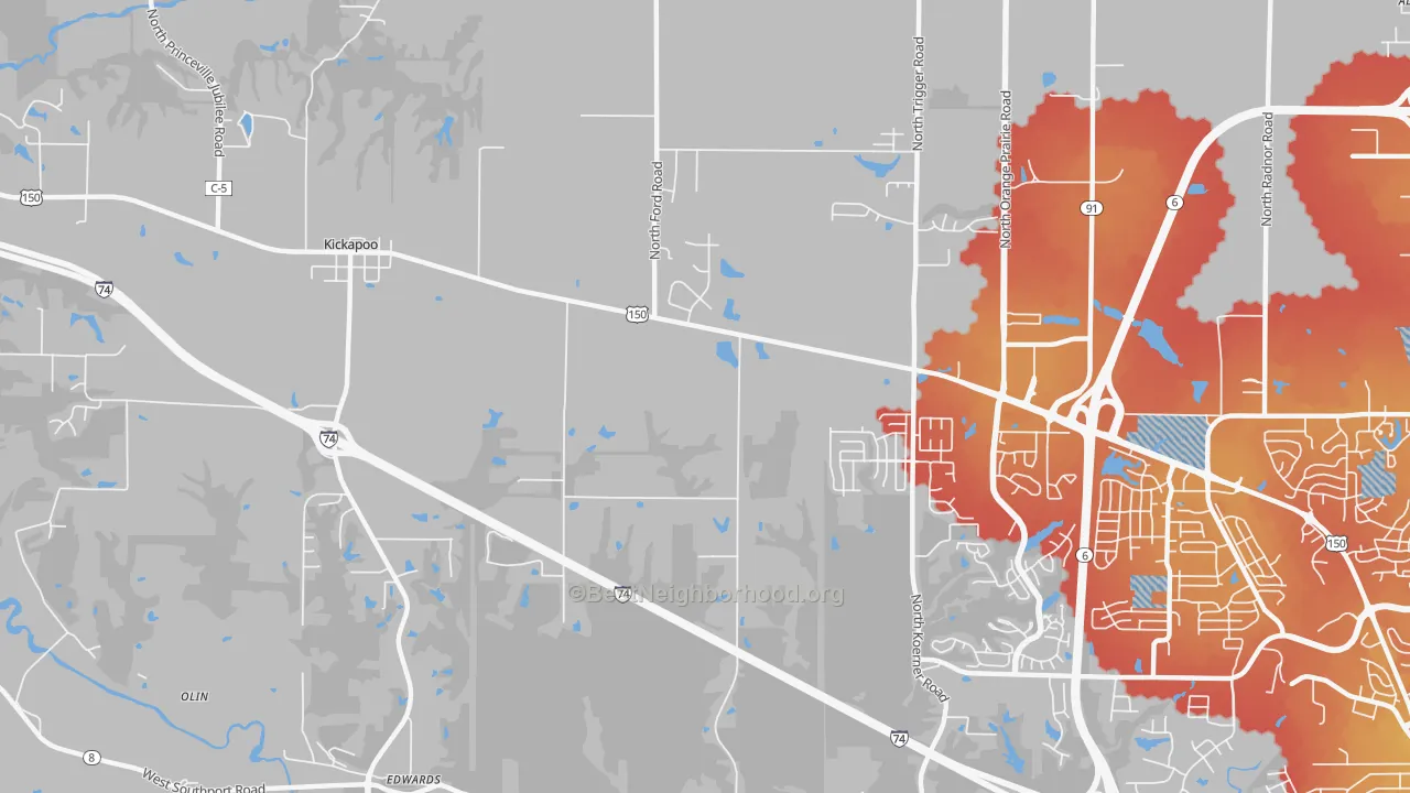 Transit Grade map of 61528, IL