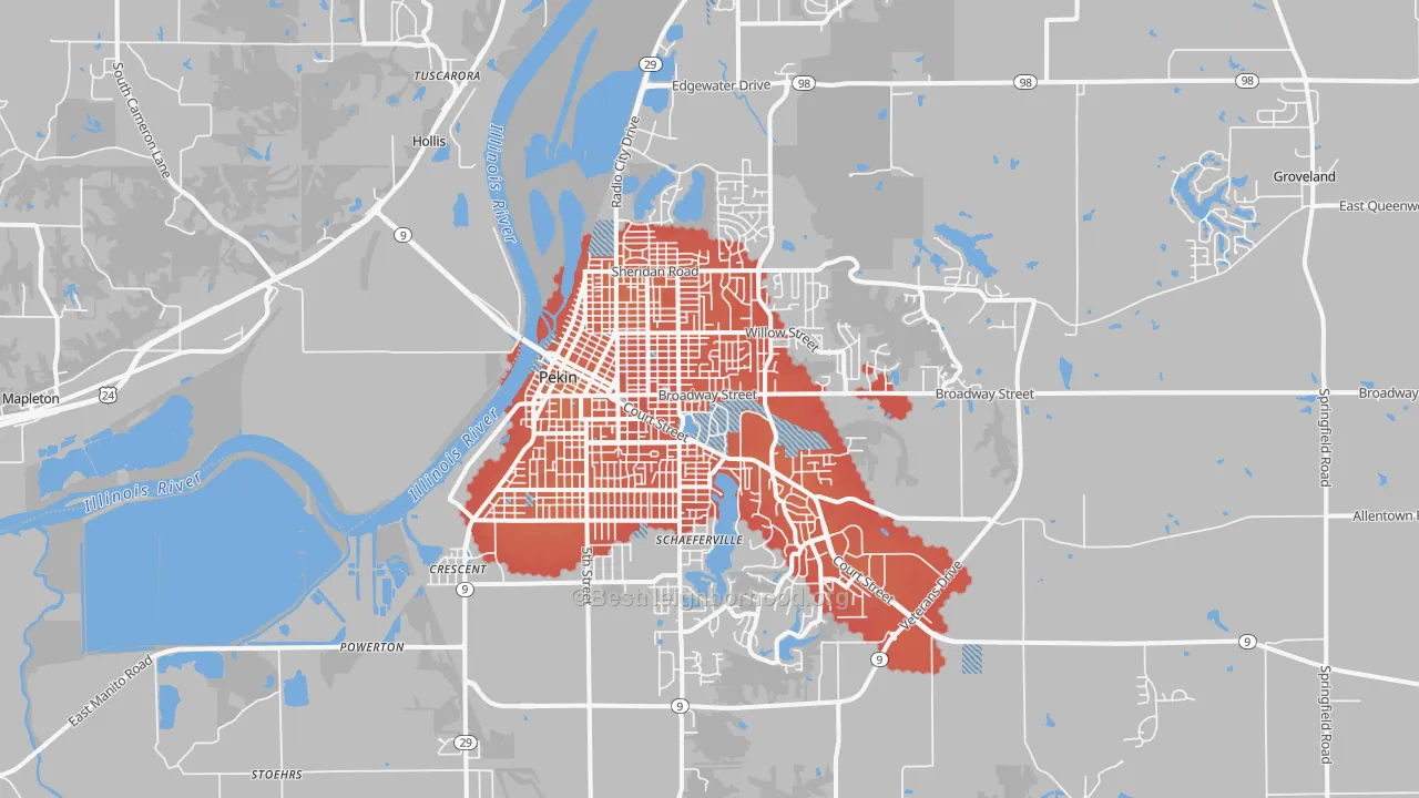 Transit Grade map of 61554, IL