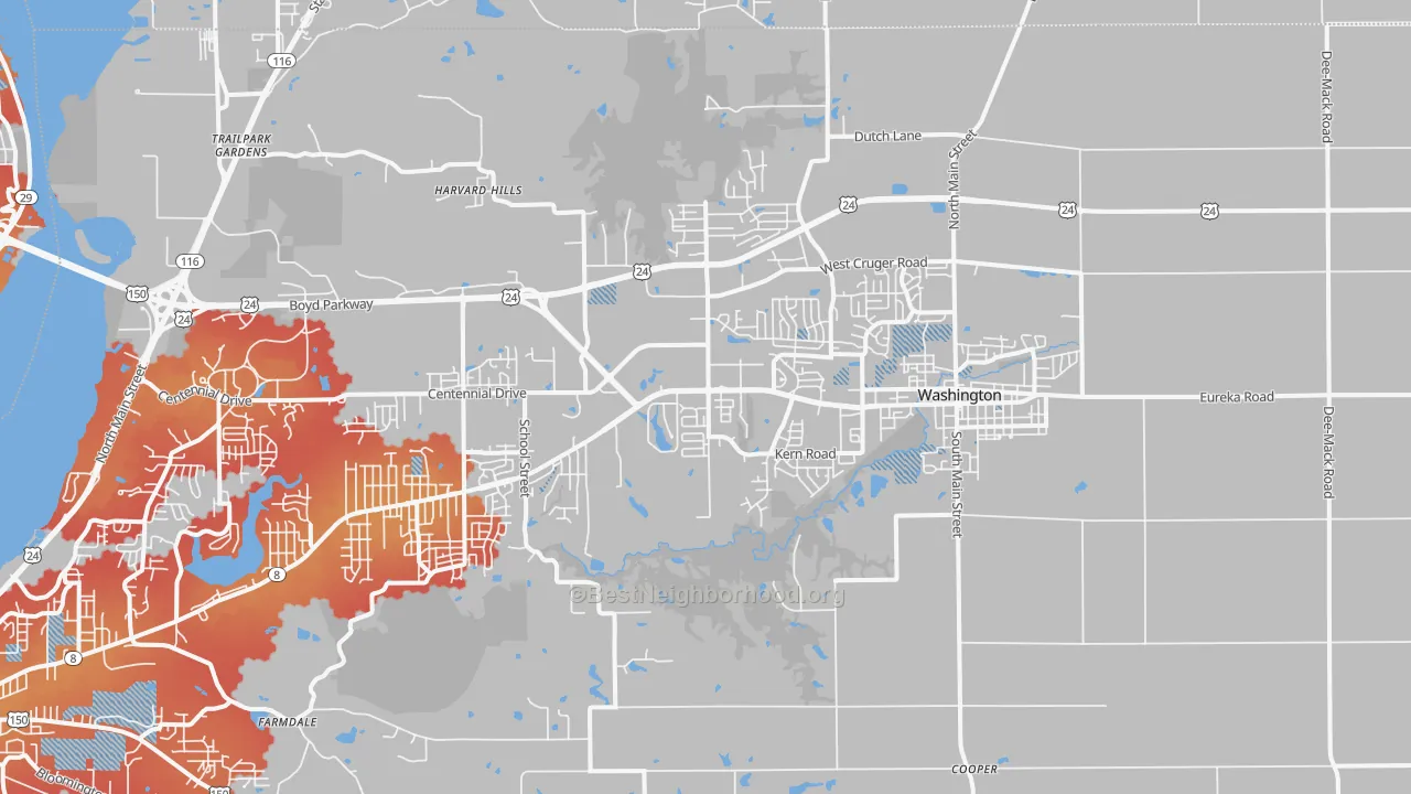 Transit Grade map of 61571, IL