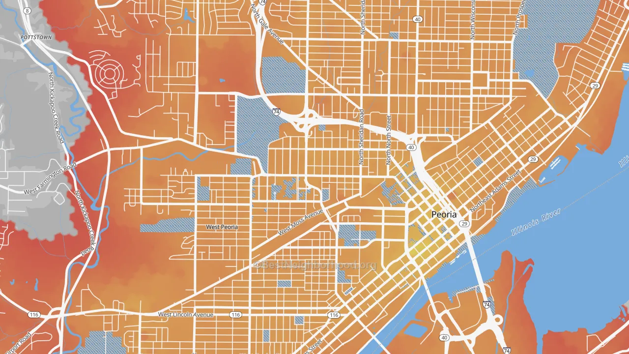 Transit Grade map of 61606, IL
