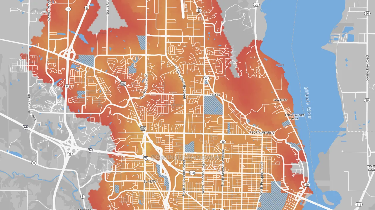 Transit Grade map of 61614, IL