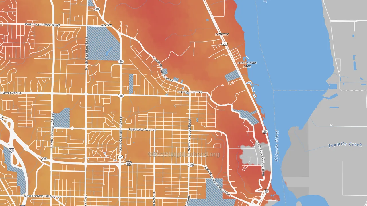 Transit Grade map of 61616, IL