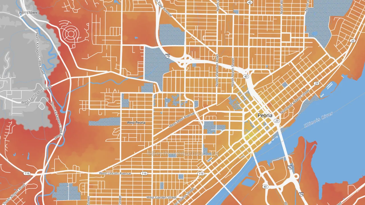 Transit Grade map of 61625, IL