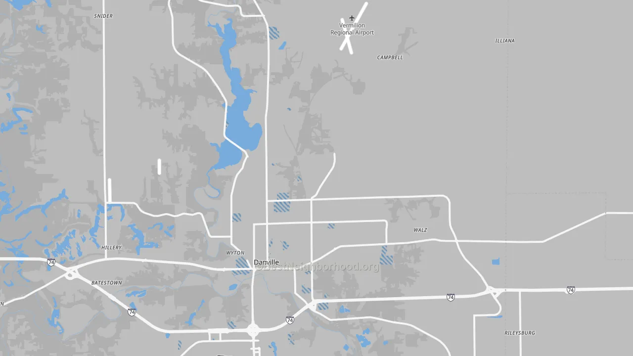 Transit Grade map of 61834, IL