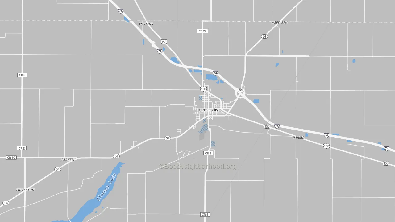 Transit Grade map of 61842, IL