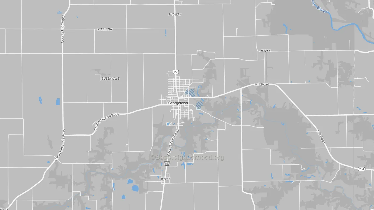 Transit Grade map of 61846, IL