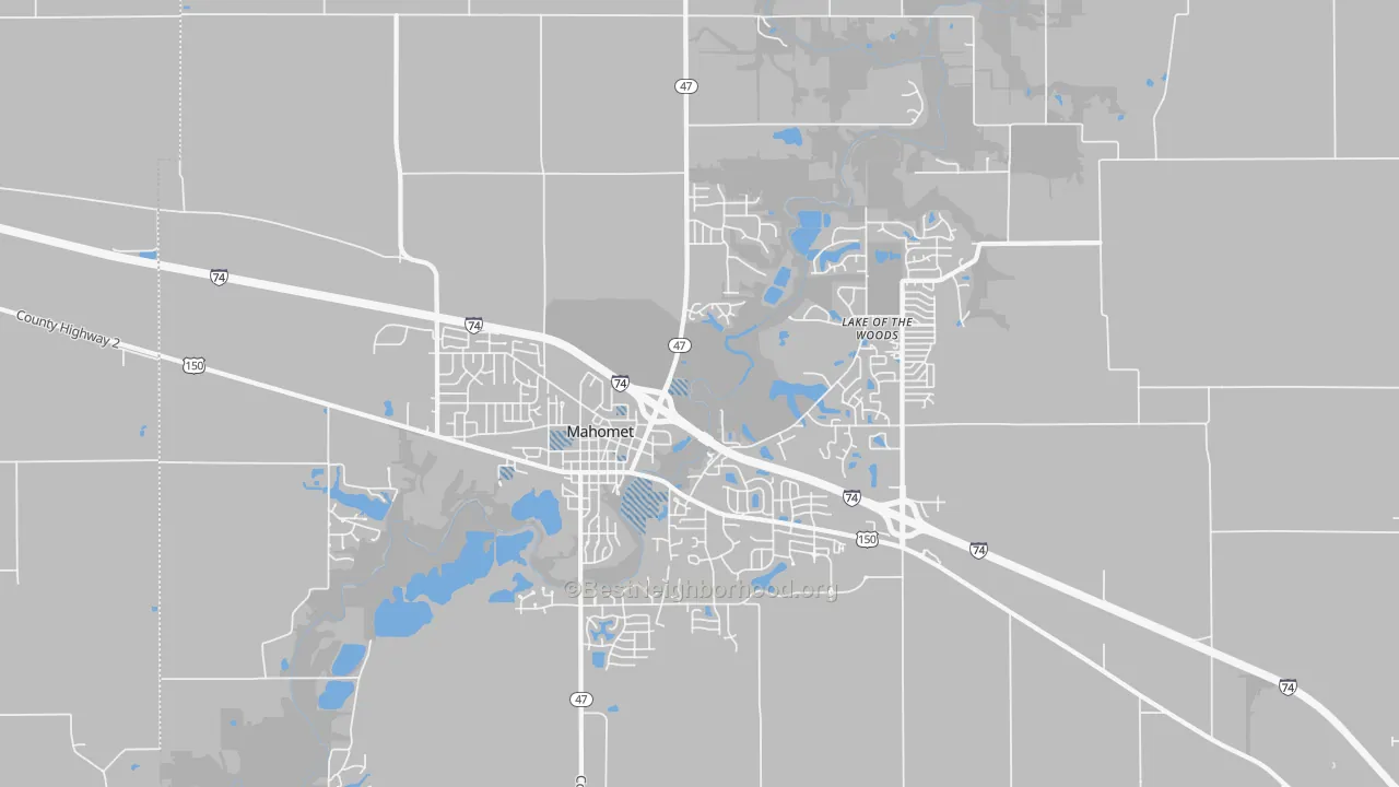 Transit Grade map of 61853, IL