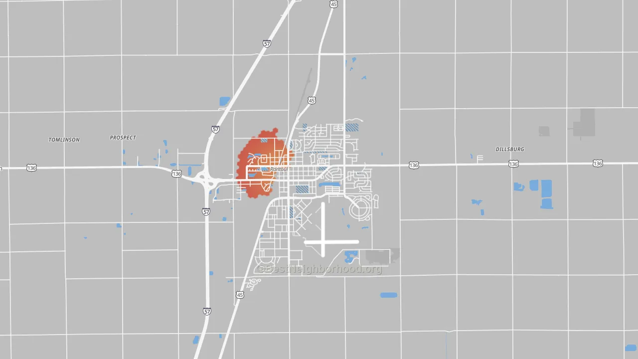 Transit Grade map of 61866, IL