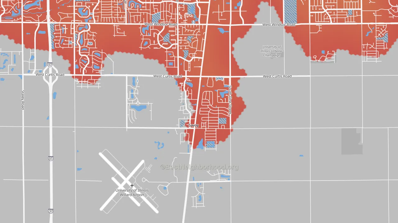 Transit Grade map of 61874, IL