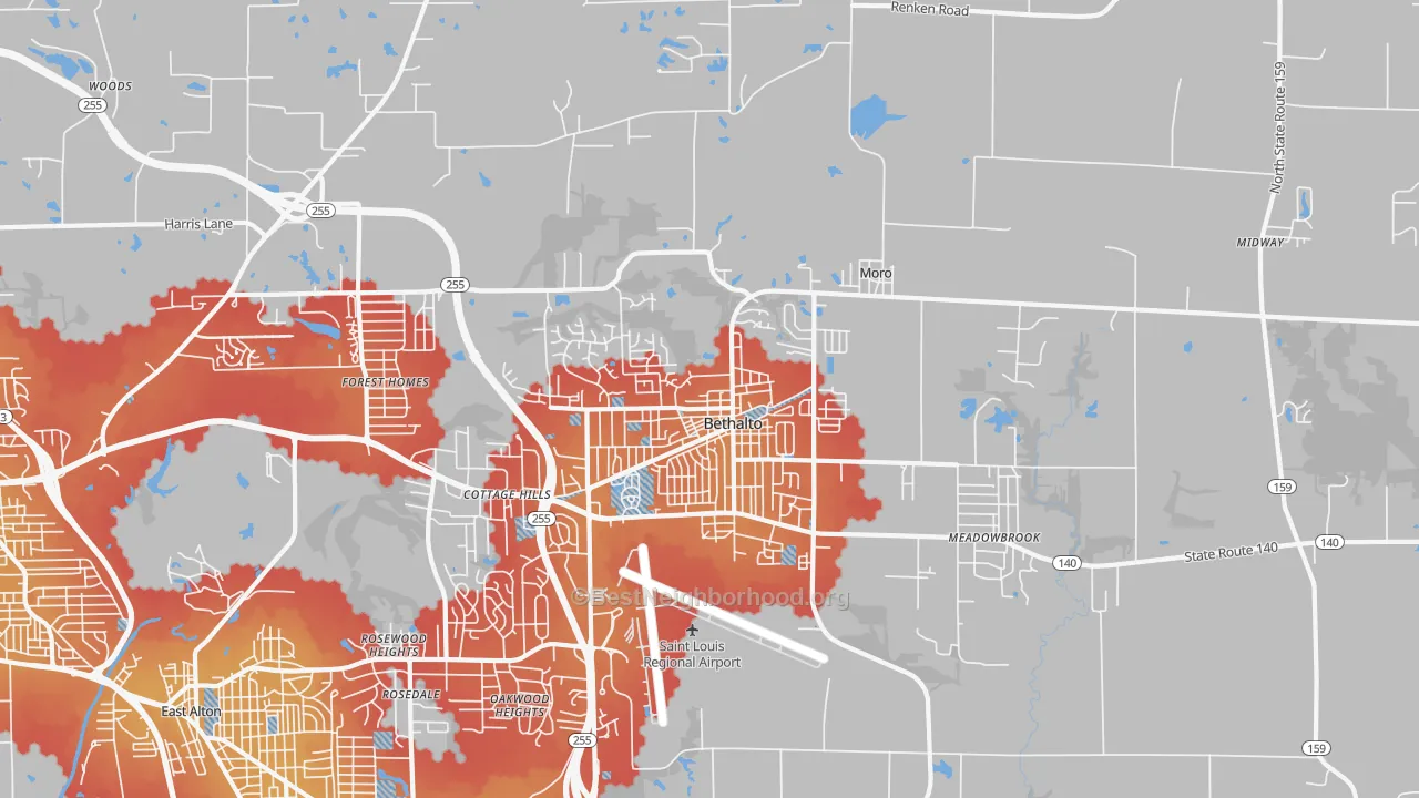 Transit Grade map of 62010, IL