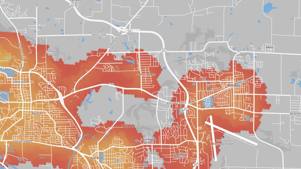 Transit Grade map of 62018, IL