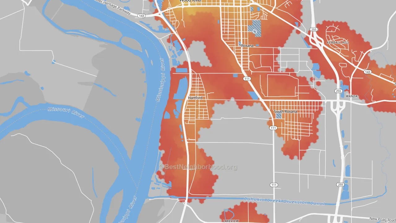 Transit Grade map of 62048, IL