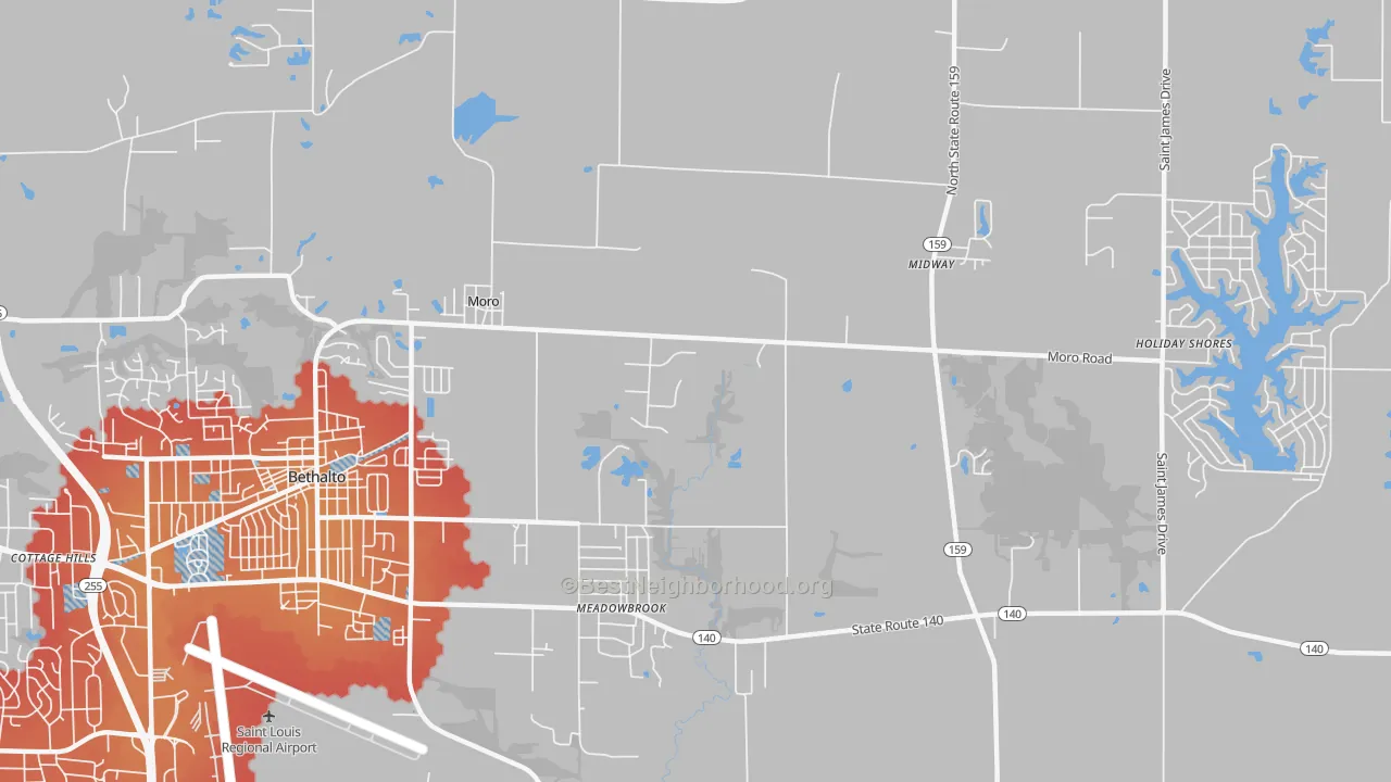Transit Grade map of 62067, IL