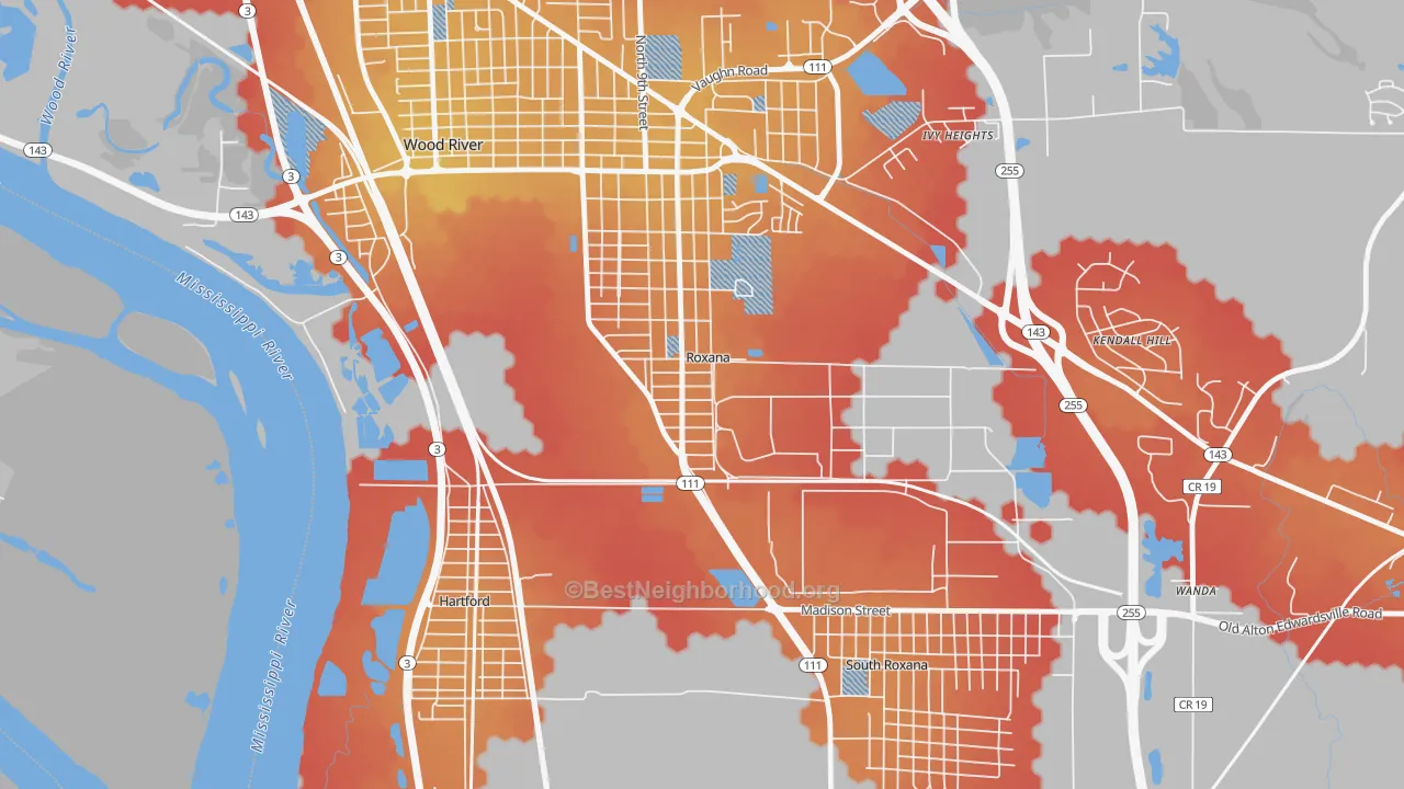 Transit Grade map of 62084, IL