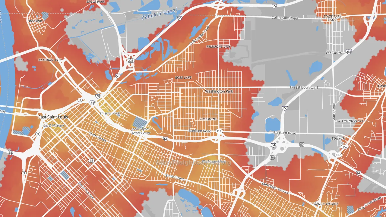 Transit Grade map of 62204, IL