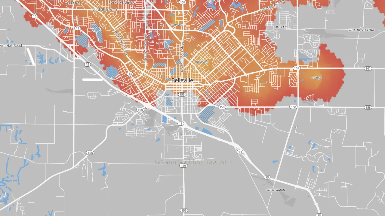 Transit Grade map of 62220, IL