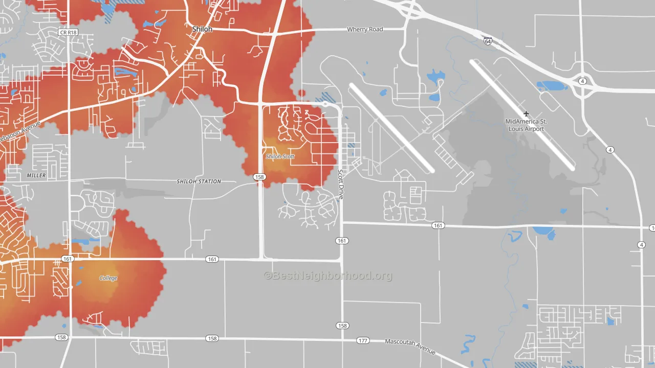 Transit Grade map of 62225, IL