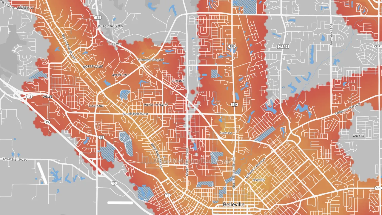 Transit Grade map of 62226, IL
