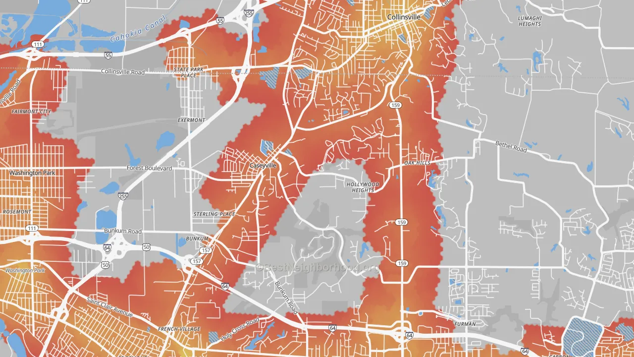 Transit Grade map of 62232, IL