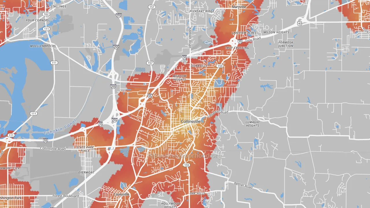 Transit Grade map of 62234, IL