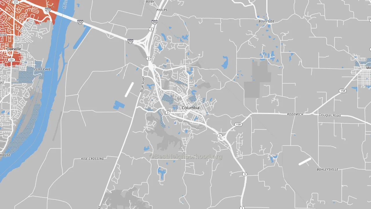 Transit Grade map of 62236, IL