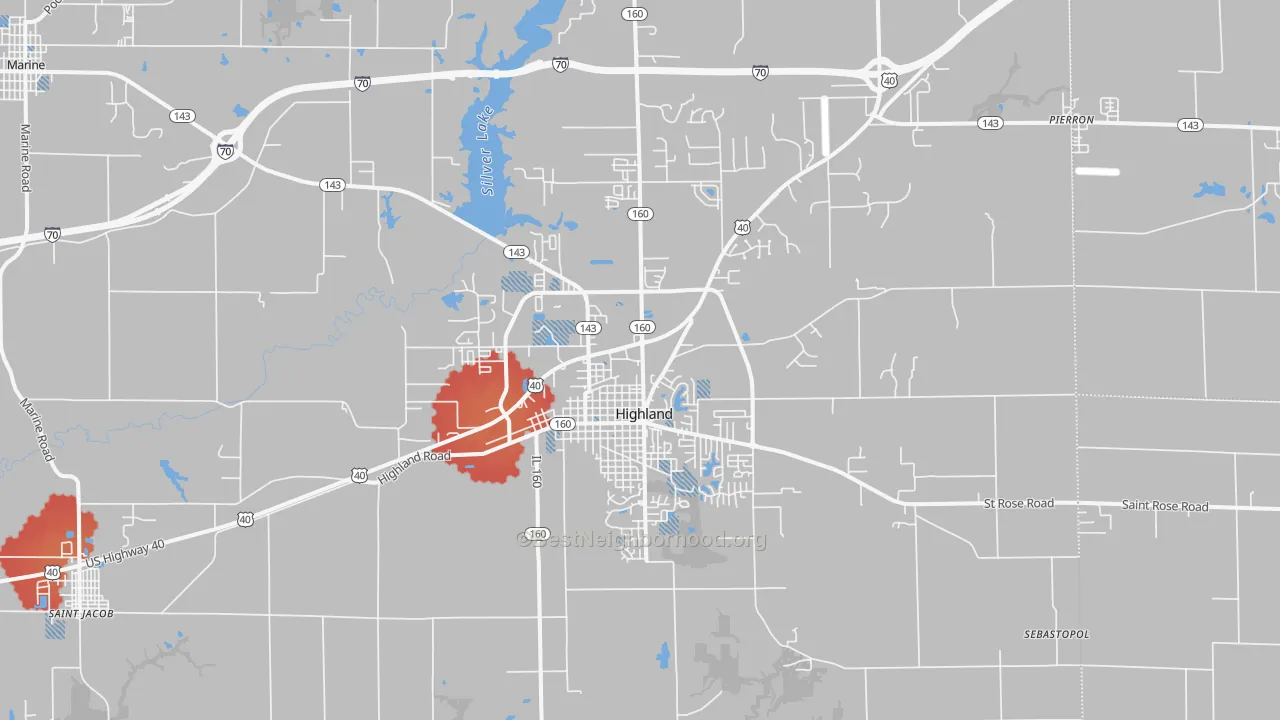 Transit Grade map of 62249, IL