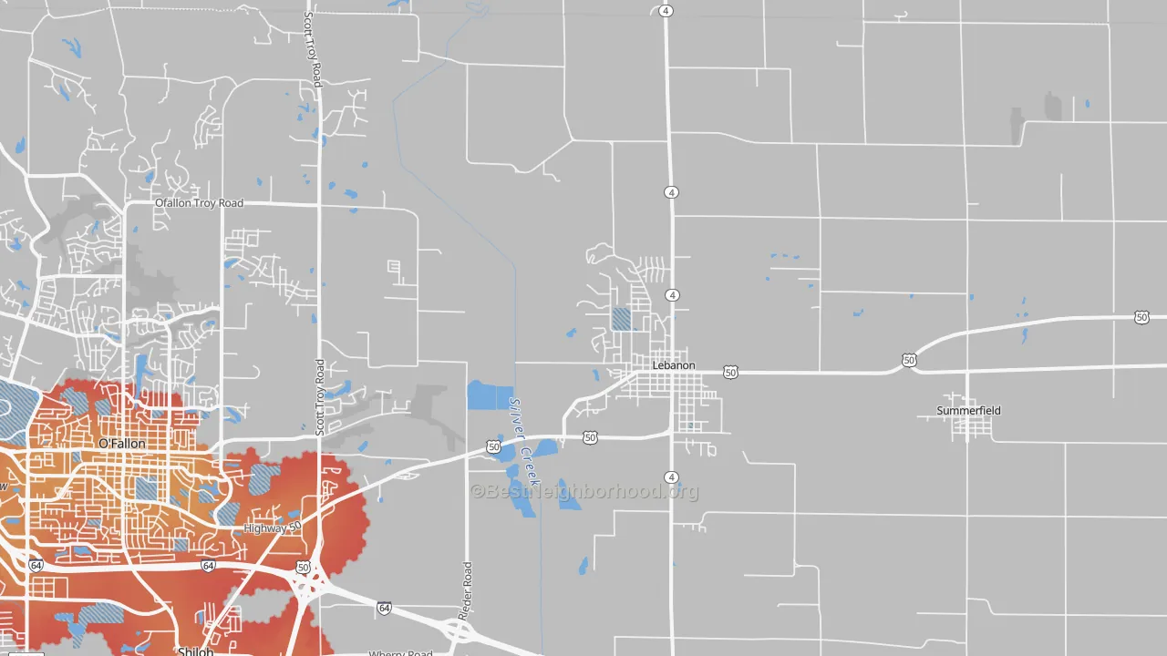 Transit Grade map of 62254, IL