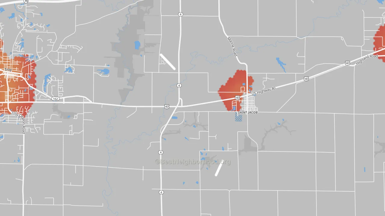 Transit Grade map of 62281, IL