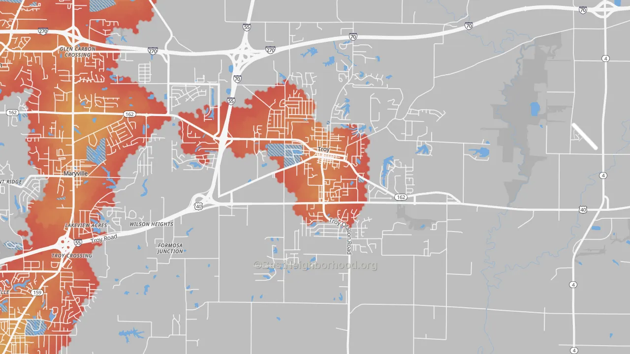 Transit Grade map of 62294, IL