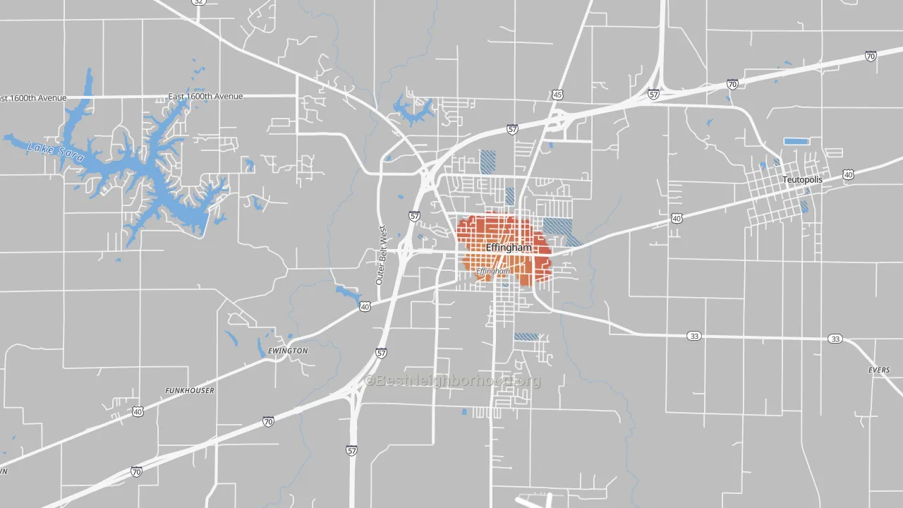Transit Grade map of 62401, IL