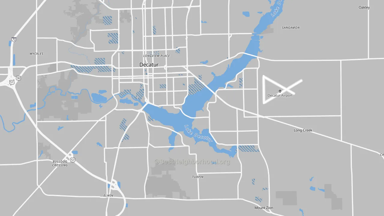 Transit Grade map of 62521, IL