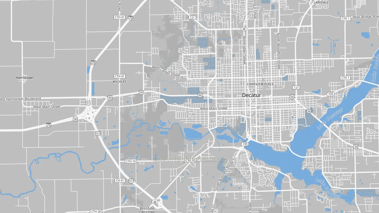 Transit Grade map of 62522, IL