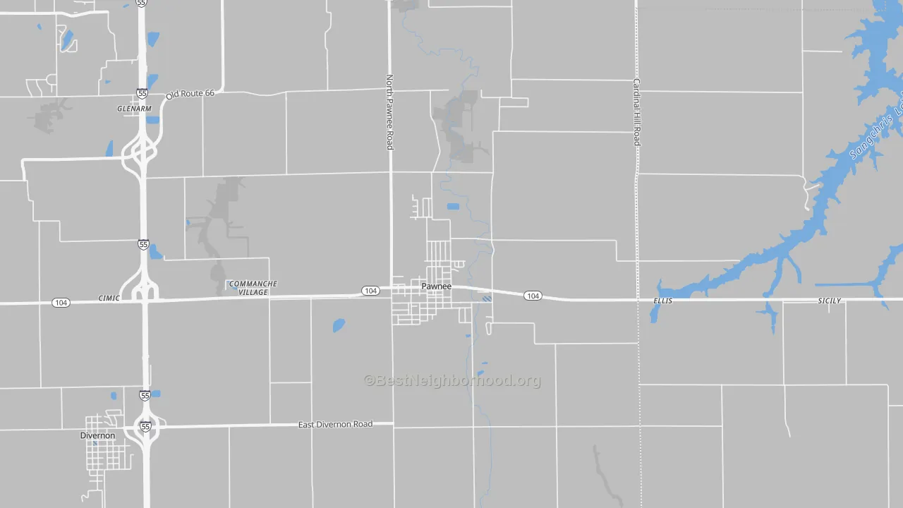 Transit Grade map of 62558, IL