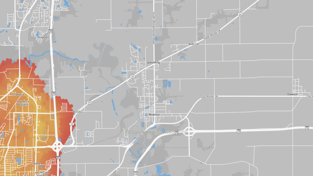 Transit Grade map of 62561, IL
