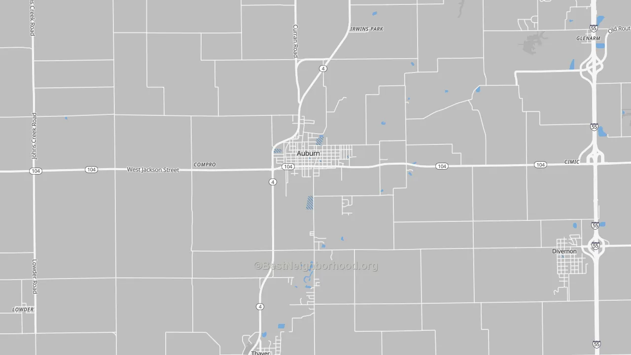 Transit Grade map of 62615, IL
