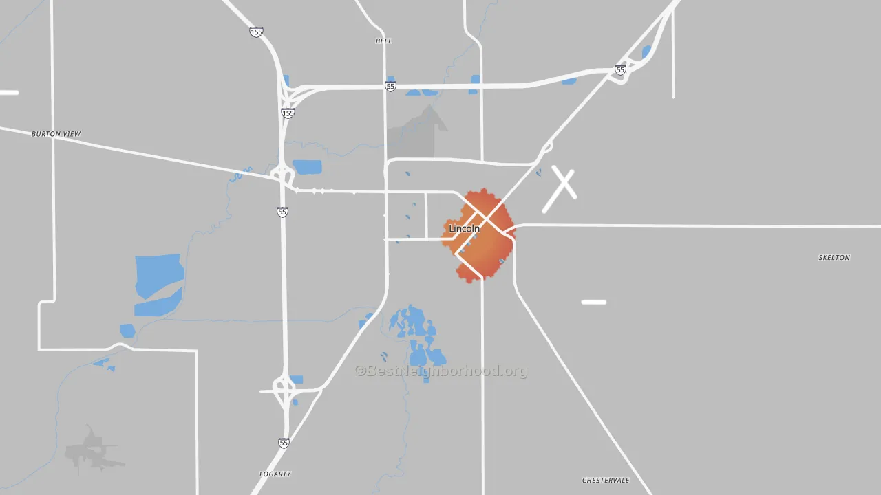 Transit Grade map of 62656, IL