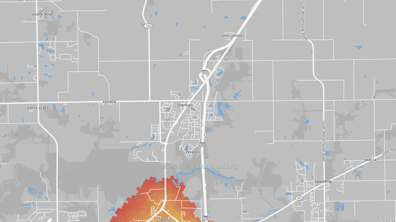 Transit Grade map of 62684, IL