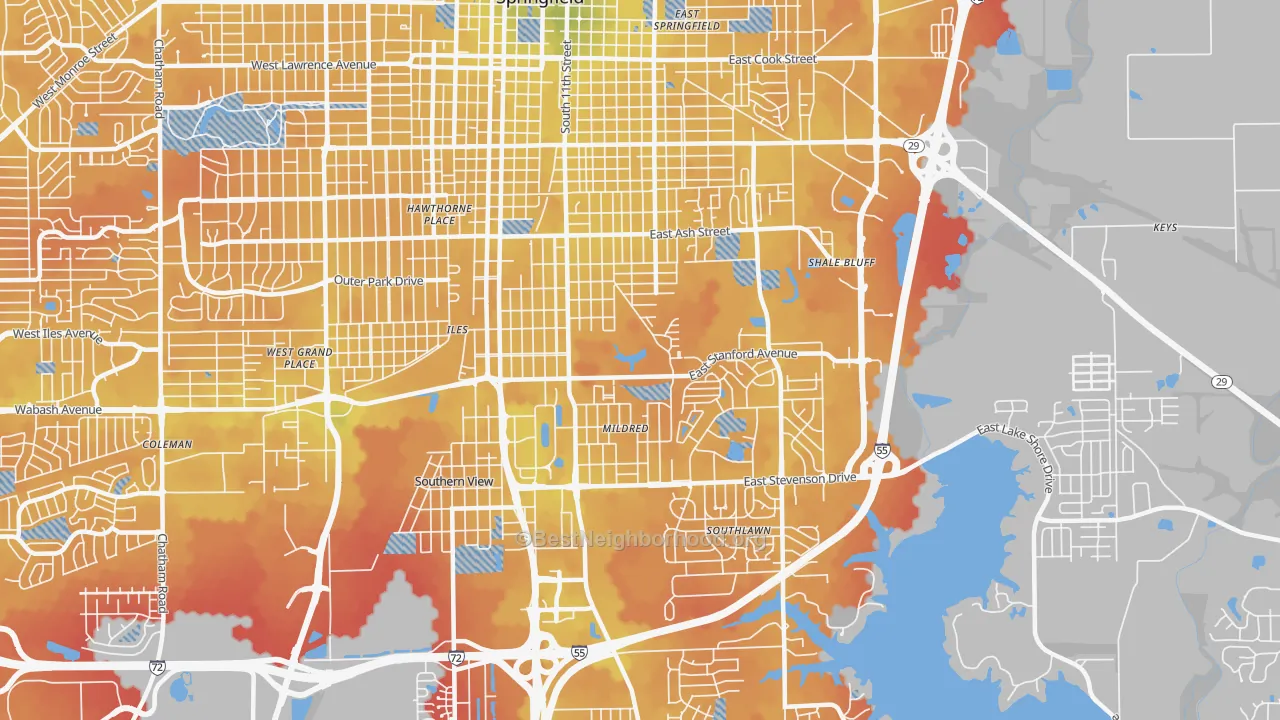Transit Grade map of 62703, IL