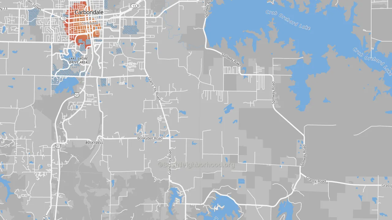 Transit Grade map of 62902, IL
