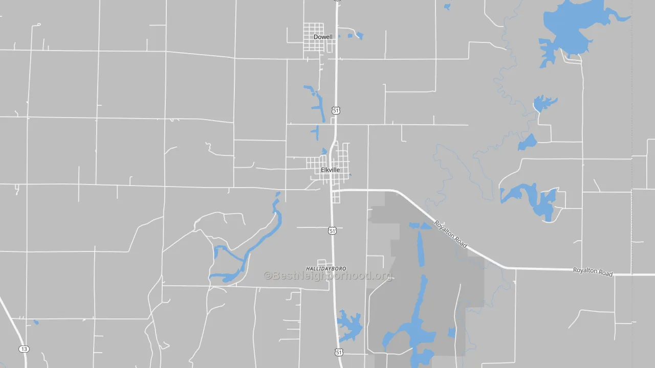 Transit Grade map of 62932, IL